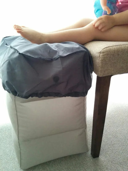 3 1 One Valve EJOY EP-03 Airplane Travel Leg Rest Inflatable Footrest Pillow Removable Washable Cover PVC+Flocking Material
