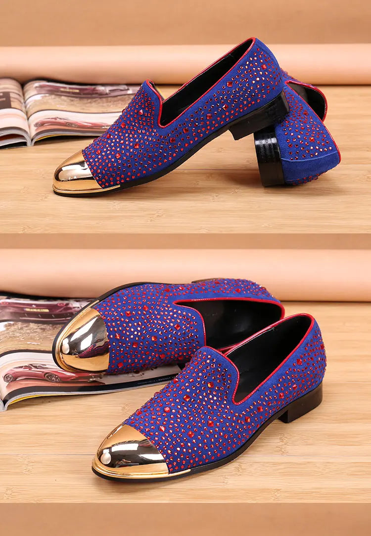 Autumn Metal Soup diamond COW LEATHER Luxurious Commercial affairs Customized Personality Party Socialize Shoes