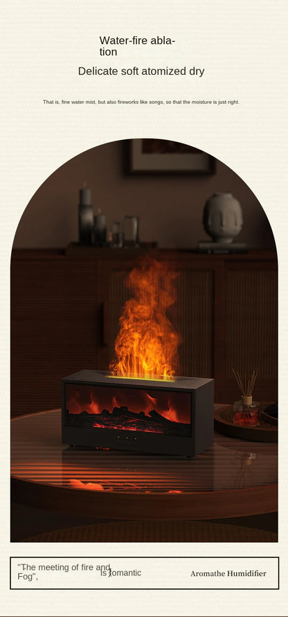 New Retro 3D Simulation Electric Desktop Humidifier Aromatherapy Remote Control Home Plastic Power Source Fireplace Household