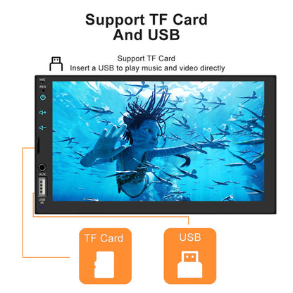 7-inch 2Din Wireless Carplay Multifunctional Car Player IPS Full Touch Screen BT FM Car Navigation Mirroring Connection