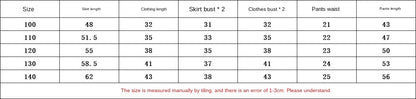 Sweet Princess Dress Collection for Girls Solid Patterns and Bows Clothing Sets for Children