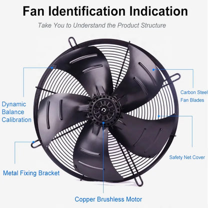 YWF4D-600S-137/70-G Electric External Rotor Axial Fan Motor with Ball Bearing for Condensing Unit OEM Customizable