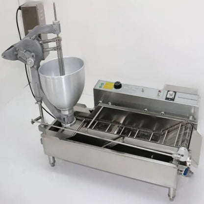 Fully Automatic Electric Donut Frying Machine Conveyor Belt High Productivity 304 Stainless Steel Commercial Bakery Flour Mill