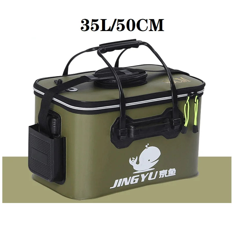 EVA Portable Fishing Bag Folding Thicken Live Fishing Box Tank Bucket Camping Fishing Tackle Fishbox Storage Bag fishing gear