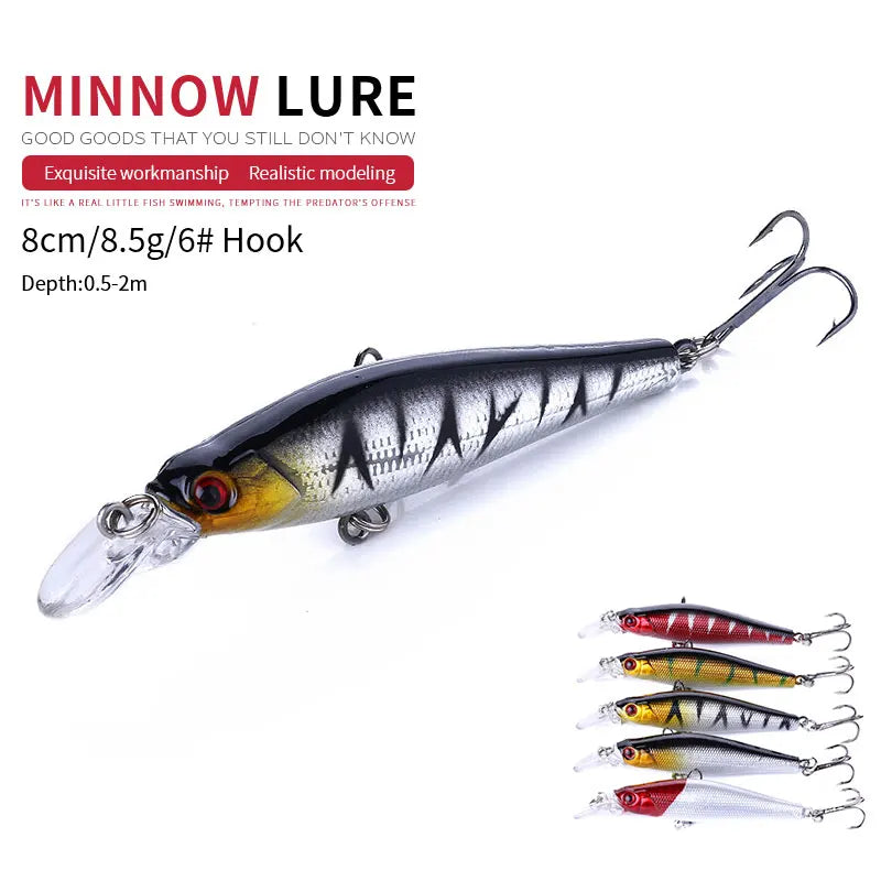 Newup Wholesale Lures Fishing Wholesale 8cm/8.5g   Minnow Lure Hard Bait Beach Walker Pesca Bass