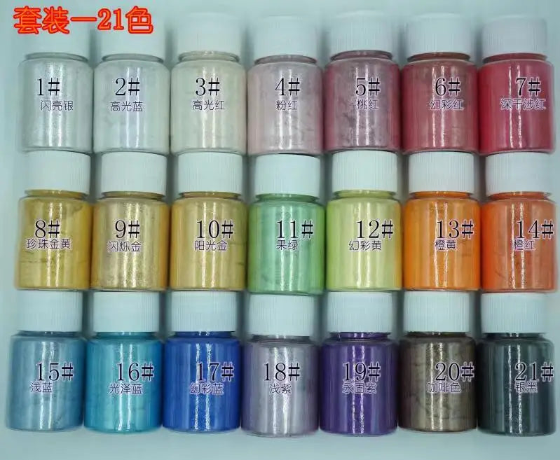 Skin Safe Cosmetic Grade Mica Powder Shimmer Glitter Pearl Pigment for Face Eye Lip Cosmetics Epoxy Resin Crafts