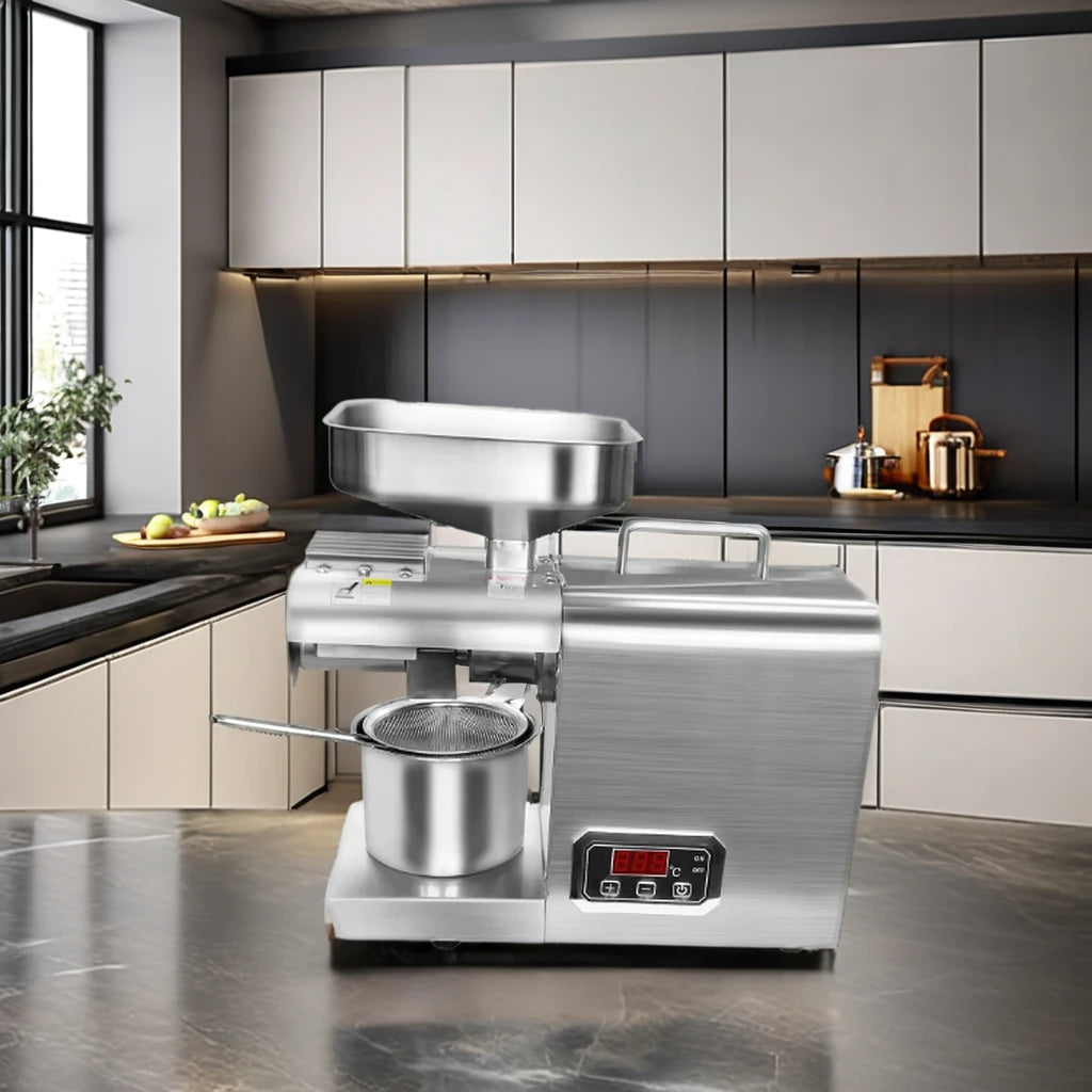 MJ 508 Automatic Castor Seeds Coconut Soy Bean Peanut Cold Press Oil Machine Extractor Household Oil Making Press Machine