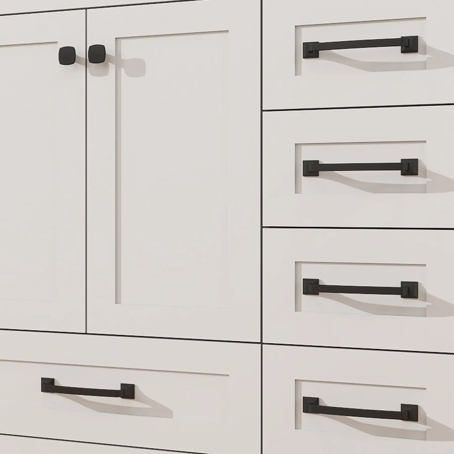 US Stock 36inch Fast Free Shipping Ready to Assemble Apartment Size Flat Pack Morden Bathroom Vanity with Single Sink