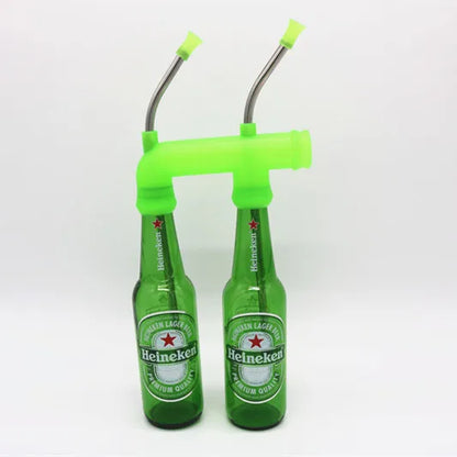 New Product Timer Double Beer Snorkel , Timing Double Bottle Beer Bongs for Party