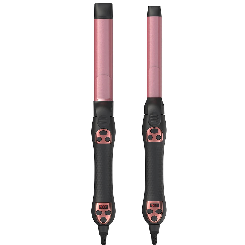 Automatic MCH Electric Hair Curler Portable Ceramic Rotating Multi Self Grip LCD Temperature Display for Household Use