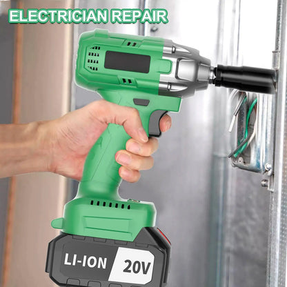 20V Cordless Impact Wrench DIY Grade Electric Wrench Drill for Car Max Torque 320nm Battery Powered