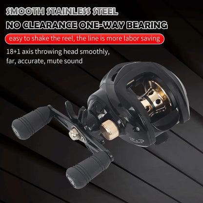 Black Gold 18+1 Bearings Waterproof Sea Fishing Bait Casting Reel High Speed With Magnetic Fishing Reel