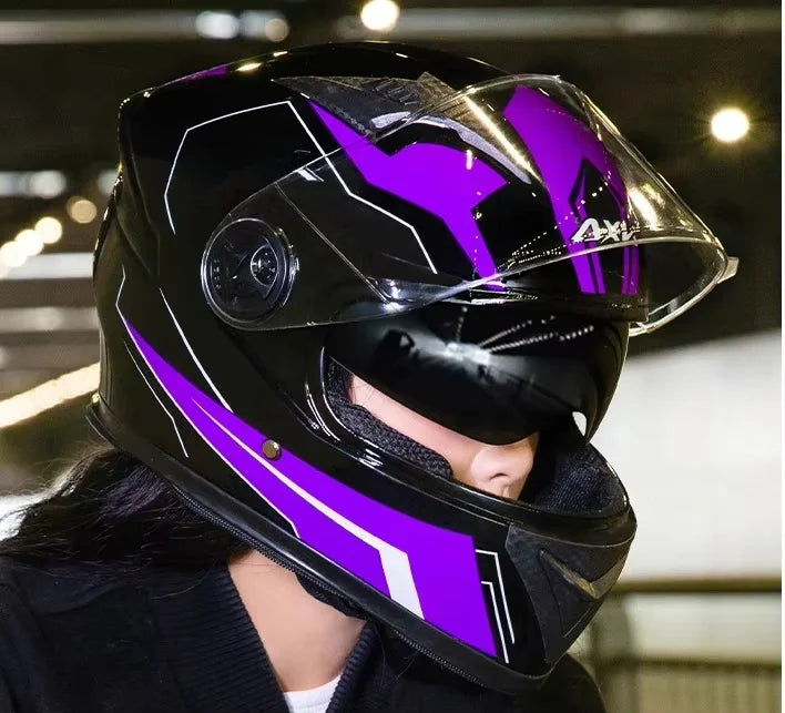 2025 NEW LA  New National Standard 3C Certified Electric Motorcycle Helmet Winter Warm Motorcycle Four Seasons Riding Helmet