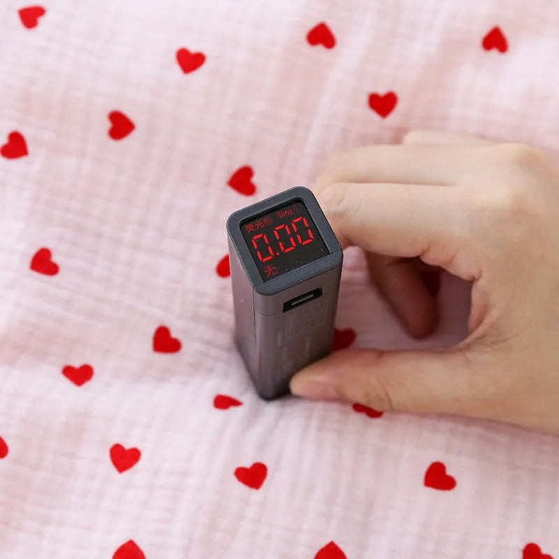 Soft Heart Print Cotton Sewing Fabric Crepe Double Layer Gauze Cloth Valentine's Day Diy Towel Material YHW300530