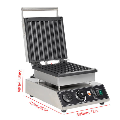 Commercial 1750W Stainless Steel Waffle Stick Maker New Non-Stick Deep-Fried Dough Sticks Machine Including Corn Dog Snacks