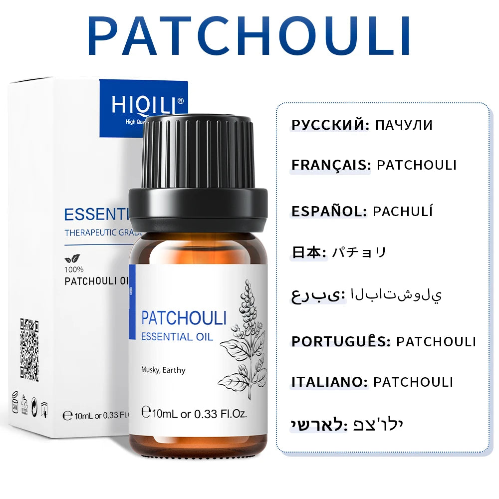 HIQILI Best Essential Oils ,100% Pure Nature for Aromatherapy | Humidifier, Massage,Diffuser, Skin & Hair Care,Perfume DIY-10ML