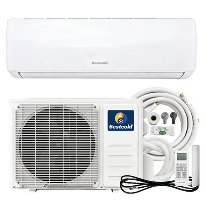 Bestcold 110V Mini Split Air Conditioner 12000 BTU Ductless Heat Pump Inverter AC for North America Home Garage and Workshop