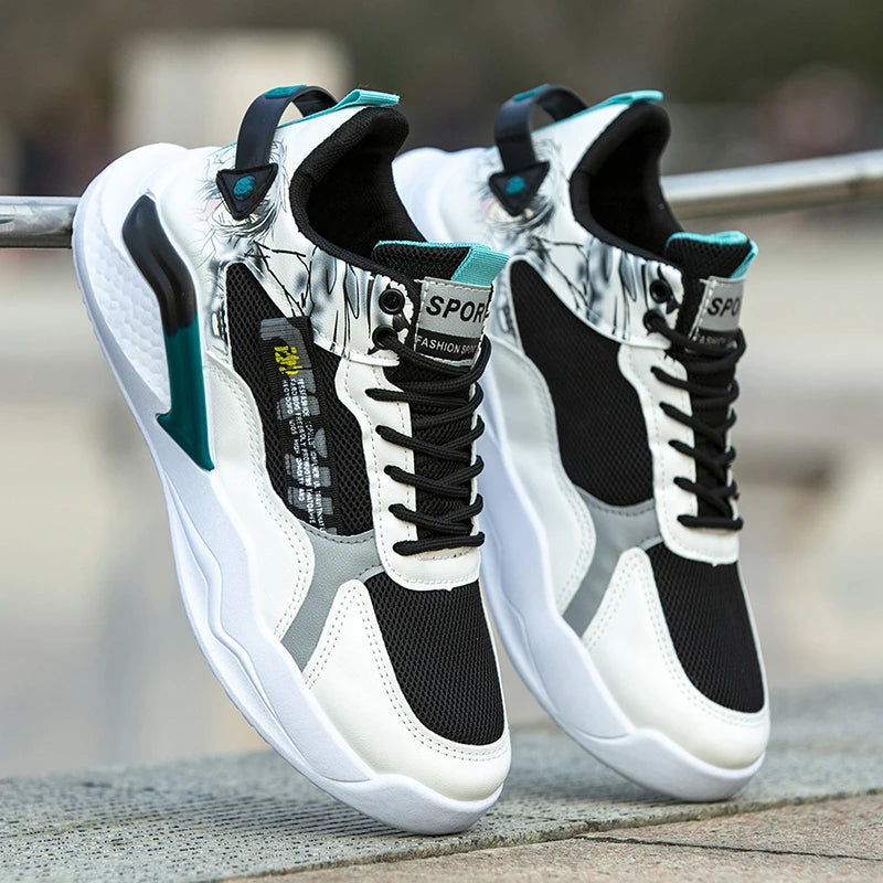 Y 39-44 Men's high-top skateboards, new soft-soled non-slip versatile athleisure running shoes