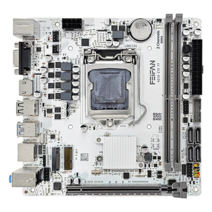 FEIFAN New H310 ITX White Motherboard Intel 6/7/8/9th Gen LGA1151 Double 32GB DDR4 VGA for M.2 SATA Desktop