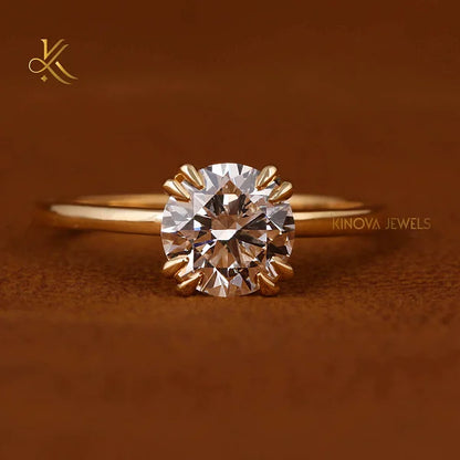 Luxurious Classic Lab Grown Diamond Wedding Band with 14K Gold Plating Silver 1.5-2.0 Carat IGI Certified for Couples