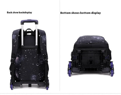 Japanese Korean Student Backpack Large Capacity Multi-Layer Breathable Design Waterproof Stylish Trolley for Stair Climbing
