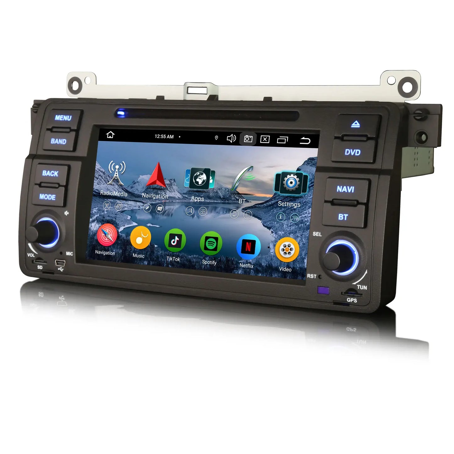 Erisin ES6546B Android 14.0 Auto Stereo GPS Navi 4G Wireless CarPlay for DVD Player DSP DAB SWC Dashboard Reversing Aid Car