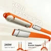 240W 2-in-1 Black/Orange Fast Charging Foldable Nylon Bracket Type-C to Type-C Data Cable with Phone/Tablet Stand for IOS