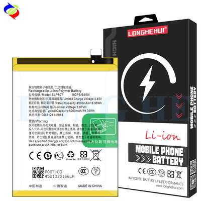 5000mAh BLP807 Mobile Phone Battery for Realme 7 Realme Narzo 30 Pro 5G REALME 7 5G Battery