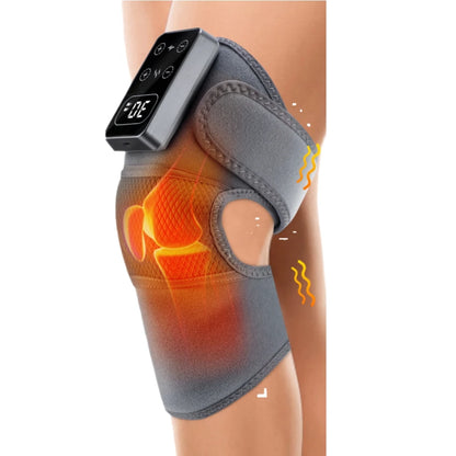 3-in-1 Smart Relief Electronic Pulse Heating & Vibrating Knee Massager Hard Shell Design for Blood Circulation & Protection