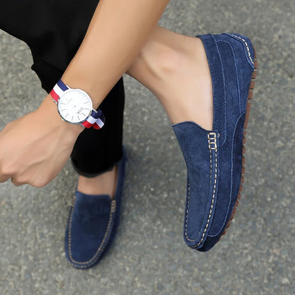 Suede Leather Man Loafers Luxury 2021 Casual Shoes For Men Boat Shoes Handmade Men Slipon Driving Shoes Male Moccasins Zapatos99