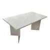 Extendable Dining Room Table for 6-10 Modern Faux Marble Wooden Long Large Rectangular Expanding Conference Kitchen Table White