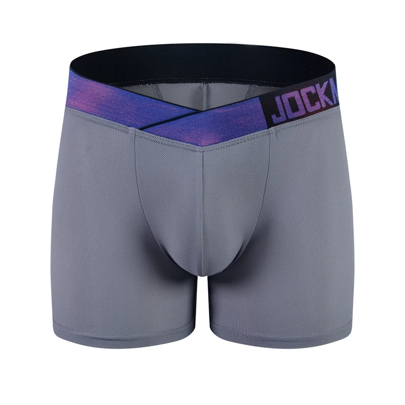 Buttock Lift Men's Low-Rise Boxer Briefs Breathable Knitted Fabric Removable Padding Health Club V-shaped Waistband Waist Logo