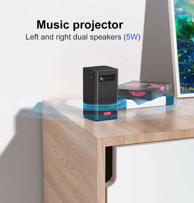 Factory Cheapest Home Cinema Theater C900 180 ANSI Lumens WIFI Digital DLP Built in Battery Mini Portable Projector Outdoor LED