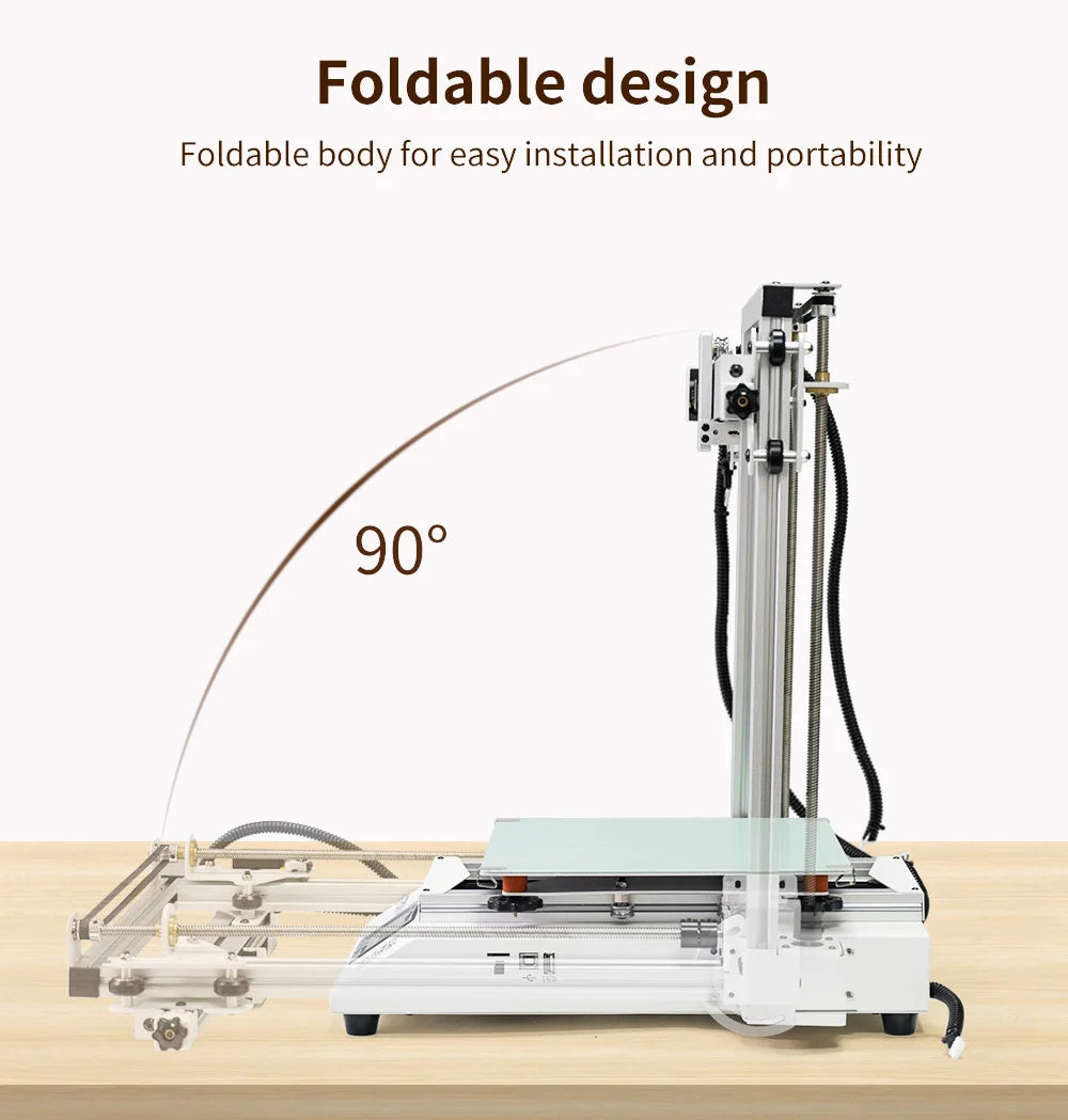 TRONXY MOORE 2 PRO High-Speed 3D Printer for Pottery & Ceramic Clay 255*255*260 mm Automatic Folding Design