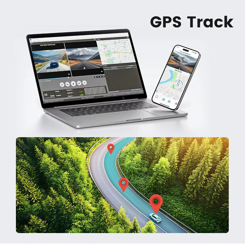 4K 3.2 Inch Hidden Mini Dash Cam With Front and Rear Wifi GPS FHD 2160P Rear View Camera Night Vision Auto Camera for Car
