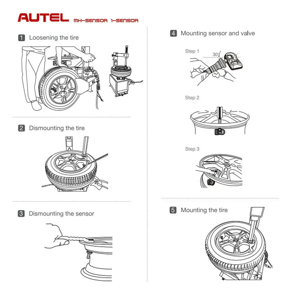 Autel TPMS MX Sensor 315MHz 433MHz Sensor 2in1 Clone-able Programming Sensors For TS501 TS508 Tire Pressure Monitoring Car Tool