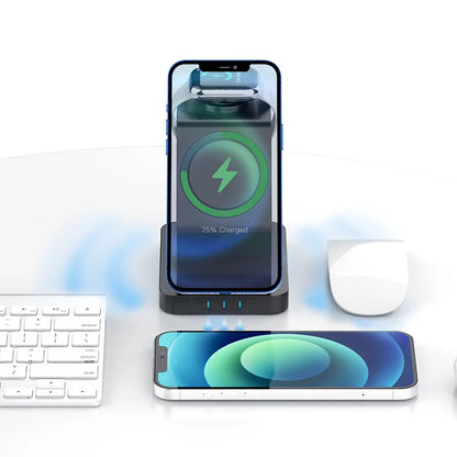 Latest Innovative Multi-functional 3-in-1 Magnetic Wireless Charger with PD 3.0 and 30W Fast Charging for Mobile Phone
