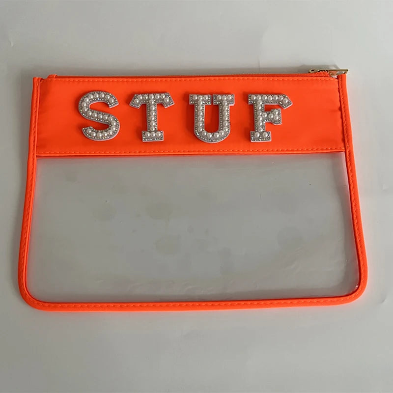 RTS Stock Nylon Girls Durable Colorful Simple School Bag Holder Storage Pouch Bag Gift Cute Marker Pen Classic Slim Pencil Case