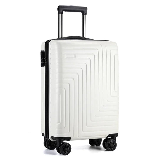 Female Customizable Ultralight Zipper Luggage Case Small Foldable Suitcase with Mute Spinner Wheel Password Box Made From PC