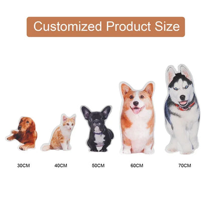 Personalized Photo DIY Pet Cushion Stuffed Animal Pillow Custom Dog Cat Picture Cushion Christmas gifts Loss Memorial gift