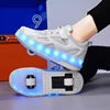 Children's Inline Roller Skates 2-Wheel Removable PU Wheels ABEC-7 Bearings Durable Lightweight
