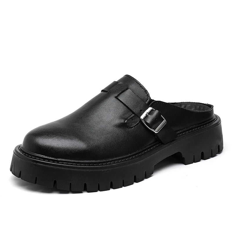 Good Quality Comfortable Summer Half Loafer Shoes Breathable Summer Casual Men Slippers Shoes