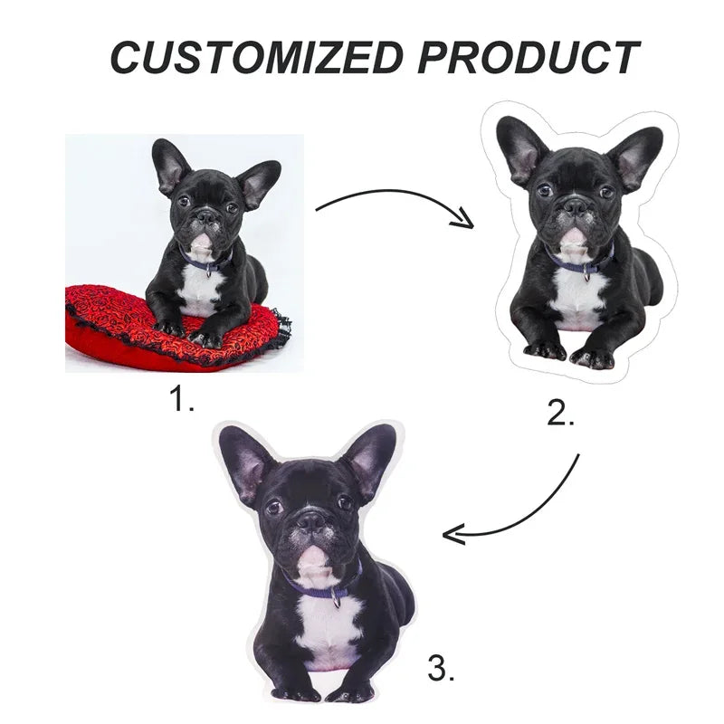 Personalized Photo DIY Pet Cushion Stuffed Animal Pillow Custom Dog Cat Picture Cushion Christmas gifts Loss Memorial gift