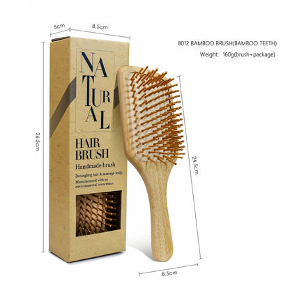 Masterlee Factory Wholesale Bamboo air Bag Detangling Paddle Scalp for Hair Growth Massage  Hair Brush with Packaging Box