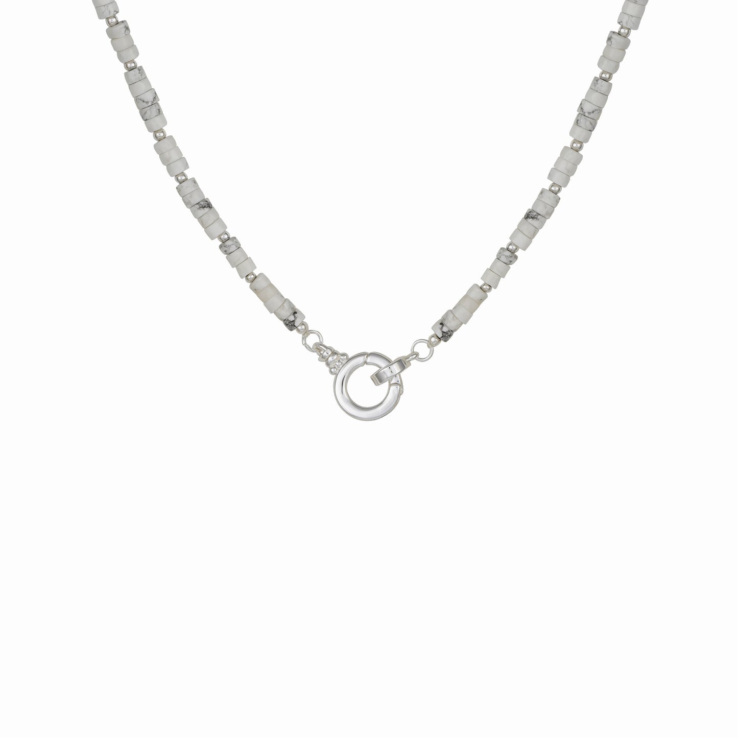 86 YORK Brand Classic Simple Gray Red Stone Necklace Collarbone Fashion Metal Chain Necklace for Women