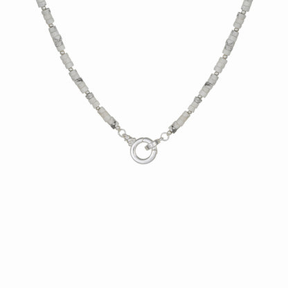 86 YORK Brand Classic Simple Gray Red Stone Necklace Collarbone Fashion Metal Chain Necklace for Women