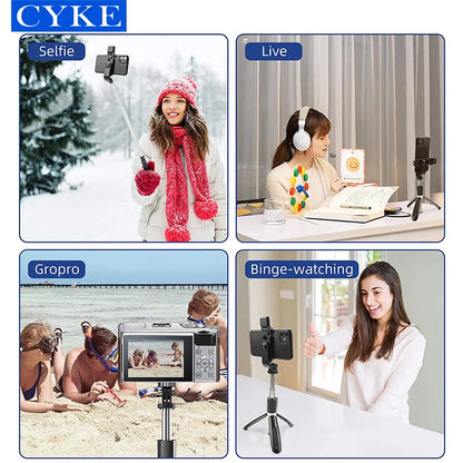 CYKE L02s Selfie Stick Tripod Fill Lights Compact Selfie Stick With Detachable Bluetooth Remote Selfie Stick Take Photos