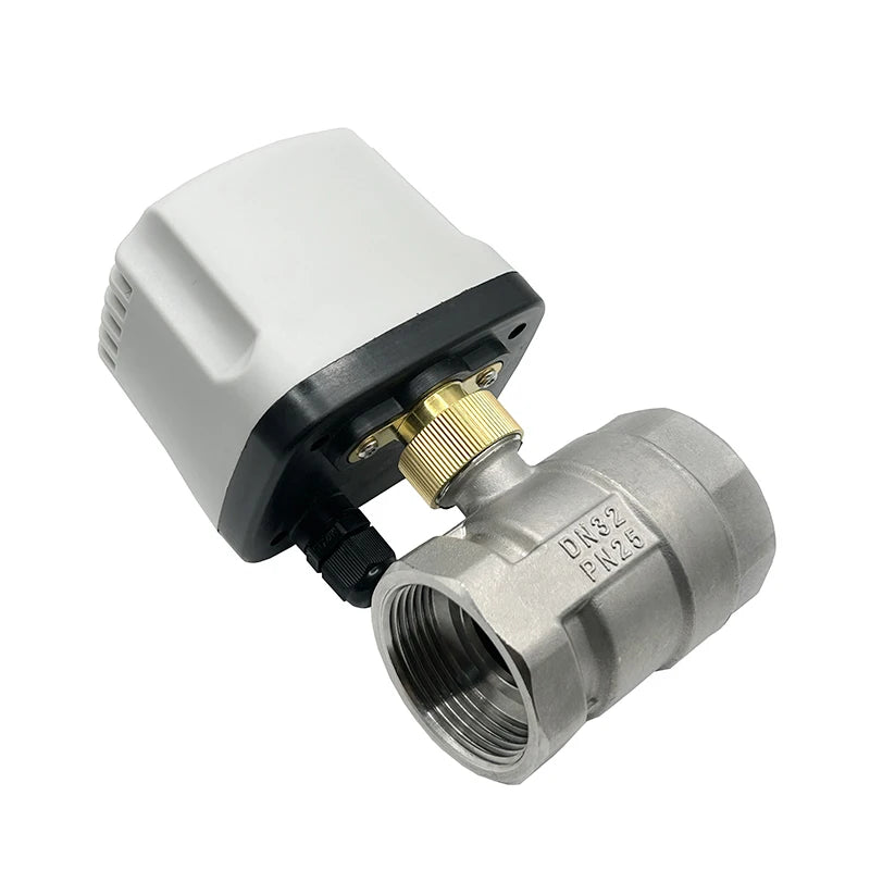 1/2" 3/4" 1" 1-1/4" Stainless Steel Electric Motorized Ball Valve 220V 12V 24V 3-Wire 2-Control for Water High Big Torque Motor