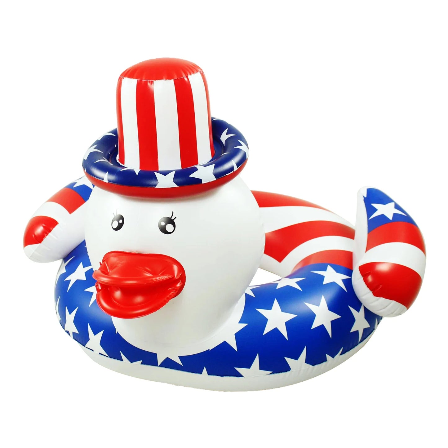 Inflatable Pool Floats  Ring Red White Blue Inflatable Pool Rafts Summer Beach Pool Party Supplies  for Independence Day