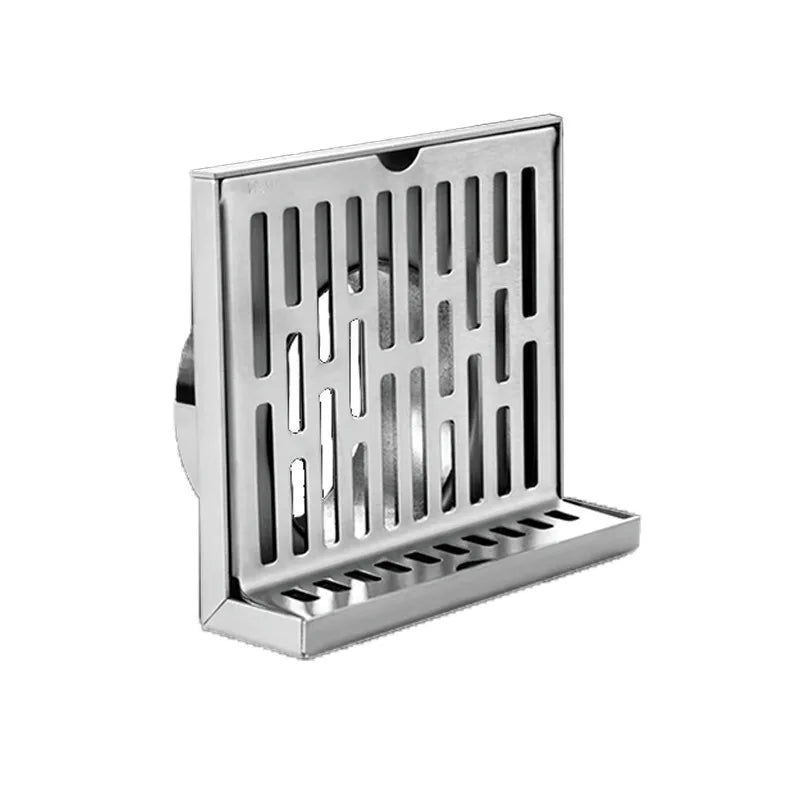 Hongdec HD42805 304 Stainless Steel Modern Square Hotel Bathroom Floor Drain Right Angle Design Electroplated 3-Year Warranty